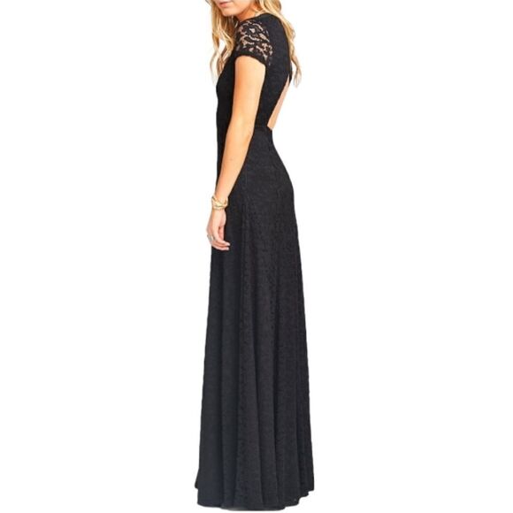 Show Me Your Mumu Eleanor Lace Black Bridesmaid/Formal Maxi Dress Size Small - Picture 3 of 7